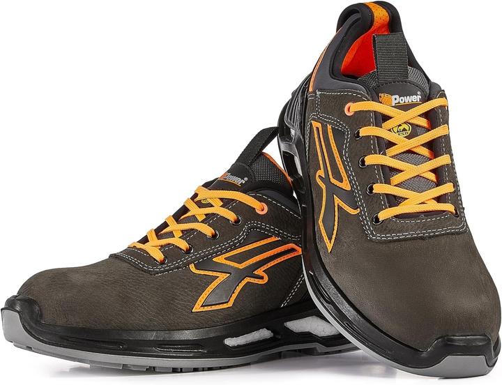 Actual product image Upower U-Power Shoes Duke Anthracite Orange Low Number (S3, 44)