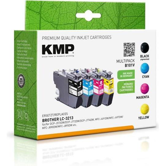 Thumbnail - KMP, Druckerpatrone, Tinte ersetzt LC3213VAL (M, BK, Y, C)