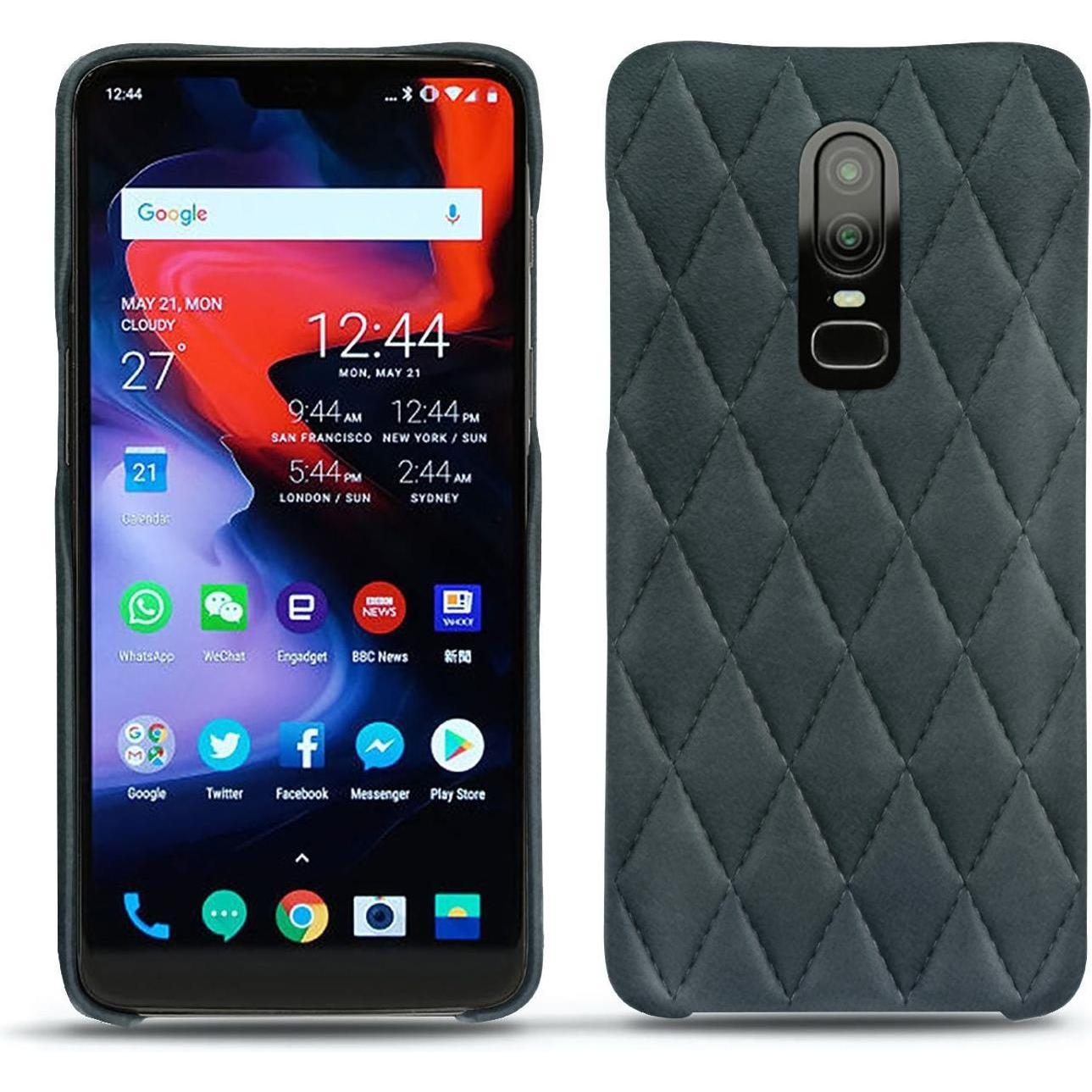 Noreve Lederschutzhülle (OnePlus 6), Smartphone Hülle, Blau