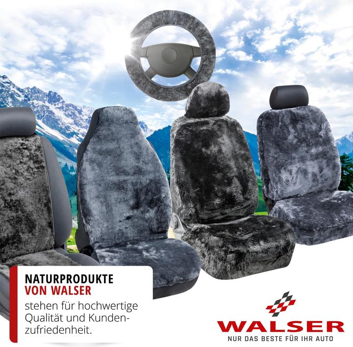 Image du produit Walser Appuie-nuque Mila en peau d'agneau noir