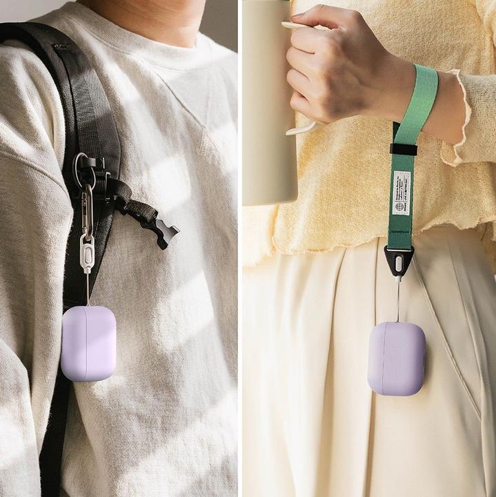 Actual product image Ringke - Silicone - Apple AirPods Pro 3 - Light Purple (Charging case cover)