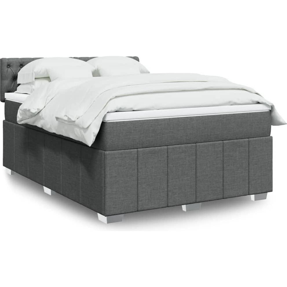 VidaXL, Bett, Bo x springbett mit Matratze 140 x 190 cm Stoff (140 x 190 cm)
