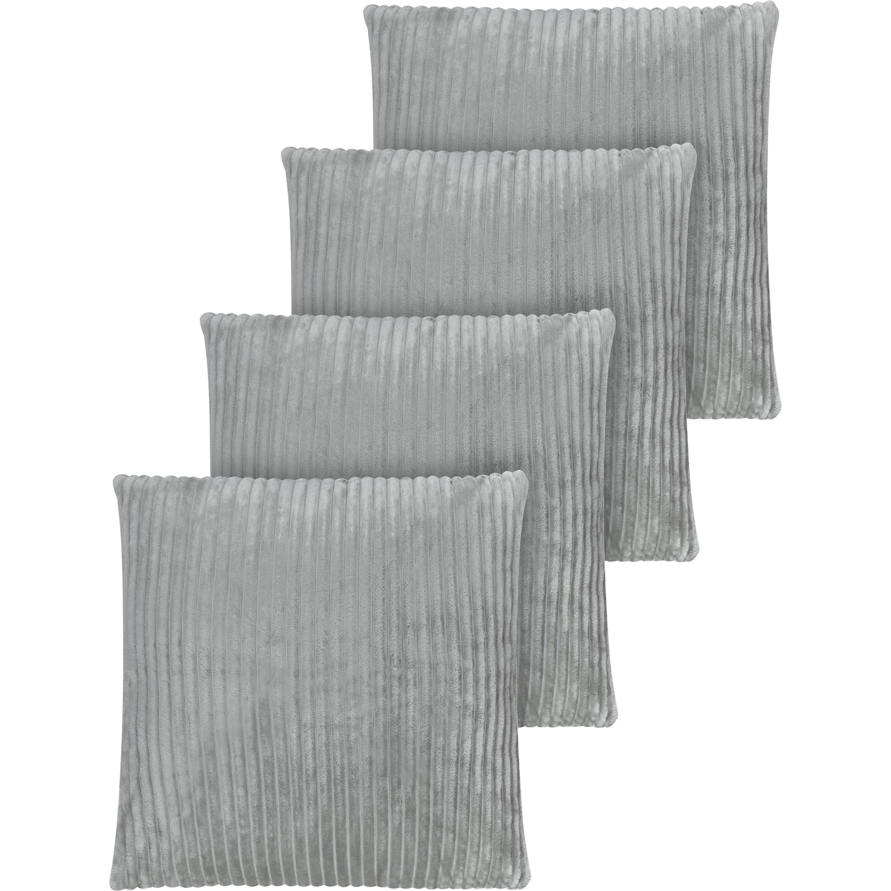 Thumbnail - Aspero, Bettwäsche, 4er Set Kissenbezüge aus Streifen-Flanell 60 x 60 cm Salta (Kopfkissenbezug, 60 x 60 cm)