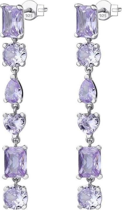 Immagine prodotto Rosato Orecchini di lusso in argento con zirconi viola Gemma RZGE21