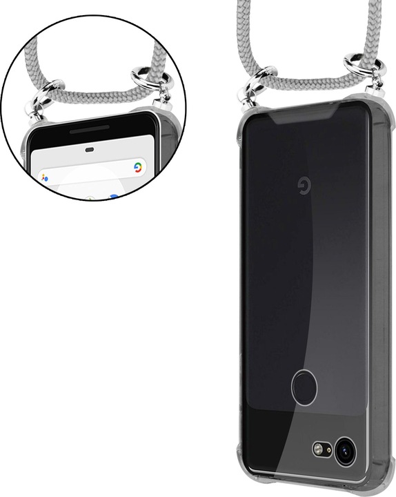 Produktbild Cadorabo TPU Handy Kette SILBER Cover