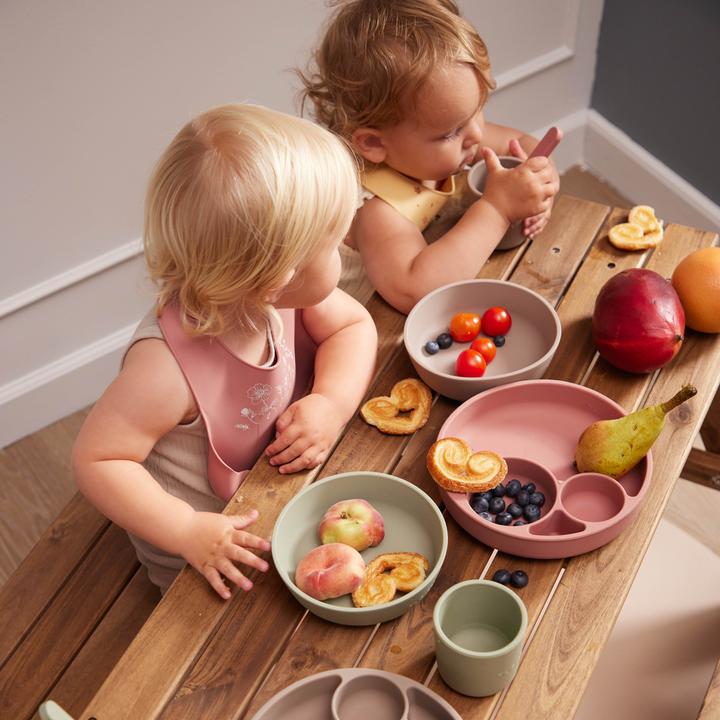 Actual product image Filibabba Silicone divided plate - Warm Grey
