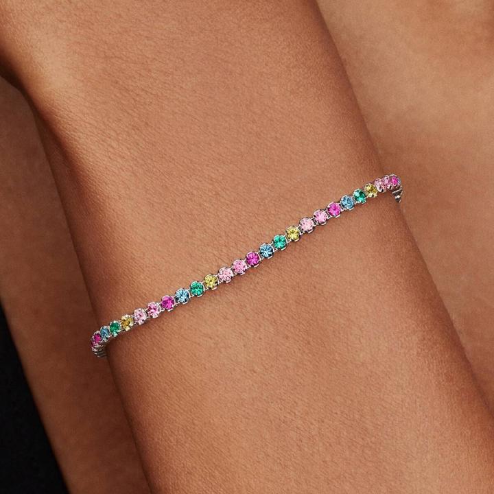 Immagine prodotto Pandora Bracciale tennis arcobaleno (18 cm, Argento)
