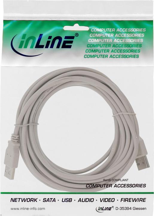 Image du produit Aquatuning Câble USB 2.0, beige, AM/AM, 2m (2 m, USB 2.0)