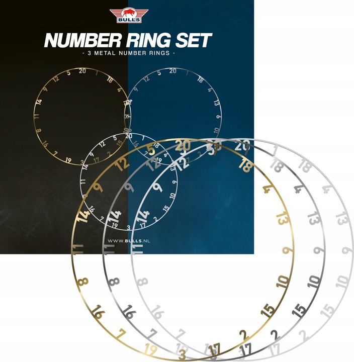 Immagine prodotto Bulls Set di anelli numerici in metallo 3 pezzi