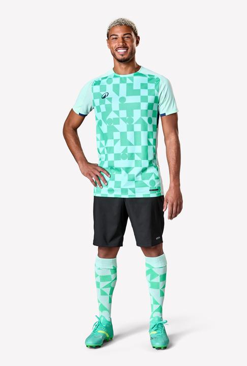 Image du produit Kipsta Maillot De Football Adulte Manches Courtes Viralto Check Vert Et Marine (XL)
