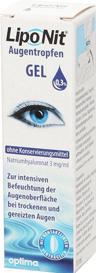 Image du produit Lipo Nit Gel Augentropfen (10 ml, grâce au gel collyre LipoNit. Gouttes pour les yeux avec hyaluron pour les yeux irrités., yeux brûlants et secs, LipoNit Gel 10 ml Gouttes oculaires Hydratation longue durée pour les yeux irrités)