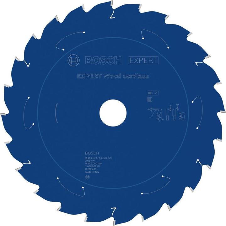 Productafbeelding Bosch Professional Zubehör EXPERT Wood Kreissägeblatt, 250x30 mm, T24