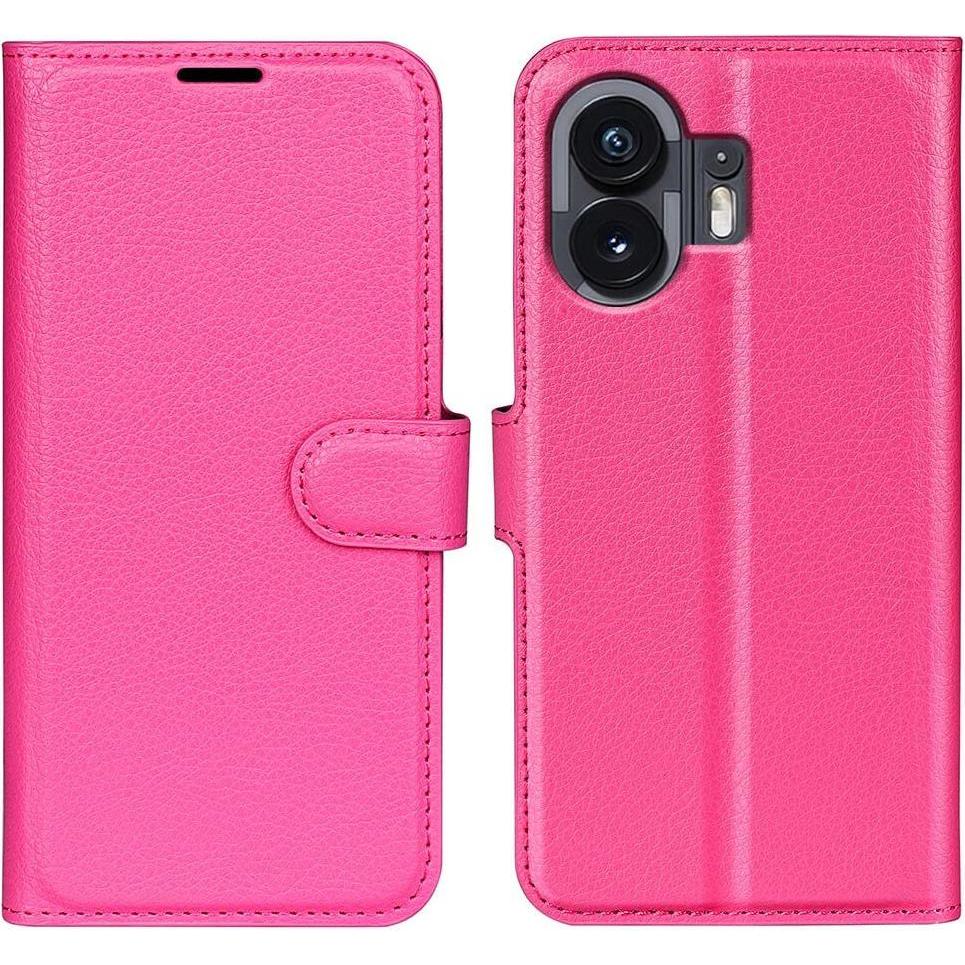 Cover-Discount Nothing Phone (2) - Leder Etui Hülle pink (Nothing Phone (2)), Smartphone Hülle, Pink