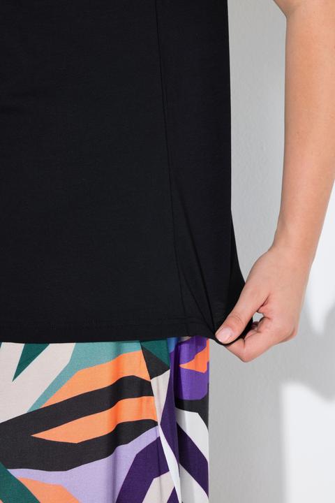 Actual product image Ulla Popken Asymmetric V-Neck Tee (60)