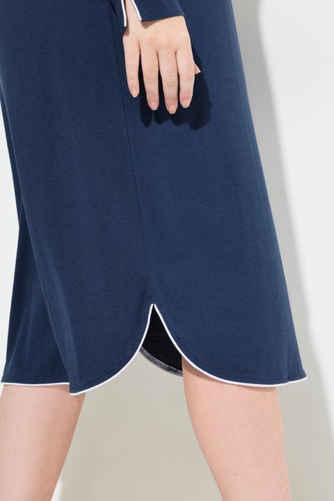 Immagine prodotto Ulla Popken Camicia da notte con revers, pistagna e maniche lunghe (56)