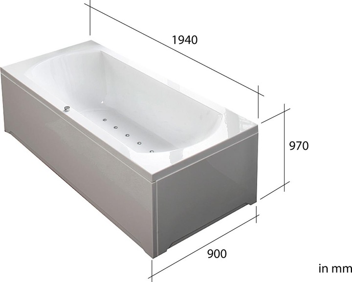 Produktbild Jet-Line Whirlpool VILLA ROMA Badewanne