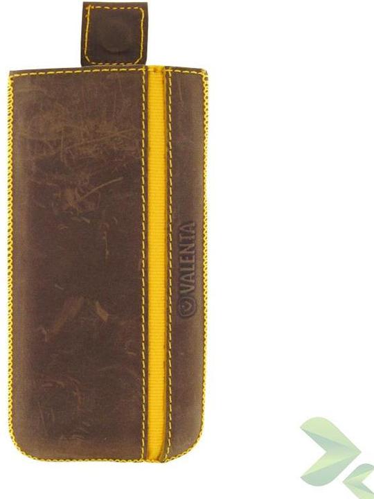 Actual product image Valenta Pocket Stripe Vintage - Leather Pin Bag (Red) (Samsung Galaxy S4)