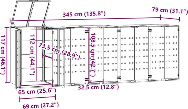 Image du produit vidaXL Mülltonnenbox