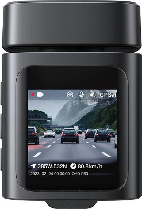 Image du produit Baseus PrimeTrip VD1 Pro Dash Cam 4K Super Capacity Black (Commandes vocales, Écran intégré, Récepteur GPS, Vision nocturne, 4K)