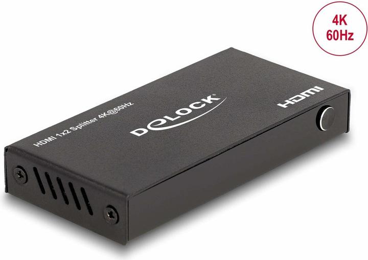 Produktbild Delock HDMI Splitter 1 x HDMI in zu 2 x HDMI out 4K 60 Hz mi