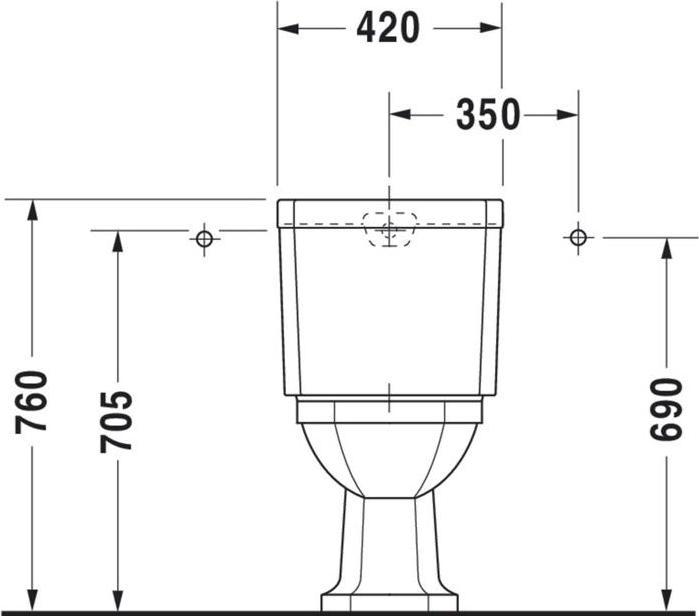 Actual product image Duravit Pedestal WC 1930 deep, 355x665mm outlet vertical white