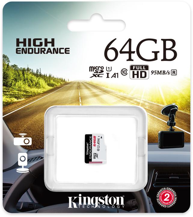 Immagine prodotto Kingston Scheda microSDXC di resistenza 64GB (64 GB, microSDXC, U1, UHS-I)
