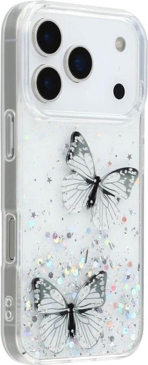 Actual product image Cover-Discount iPhone 17 Pro Max - Glitzer Hülle Schmetterlinge (Apple iPhone 17 Pro Max)