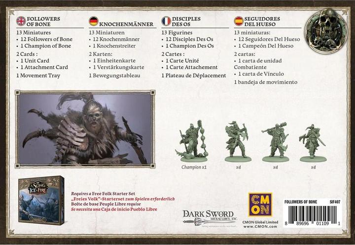 Image du produit Cmon CMND0107 - A Song of Ice & Fire - Followers of Bone (Hommes d'os), pour 2 joueurs à partir de 14 ans (Allemand, Espagnol, Français, 2 Joueur)