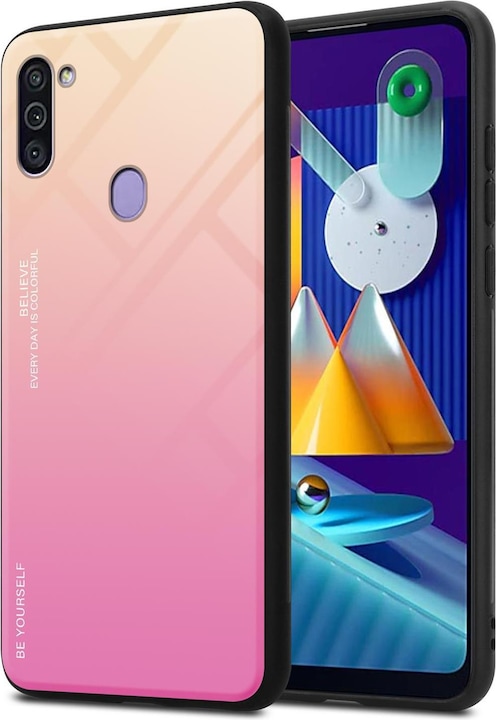 Produktbild Cadorabo TPU 2 Farben Glas Cover (Samsung Galaxy M11, Samsung Galaxy A11)
