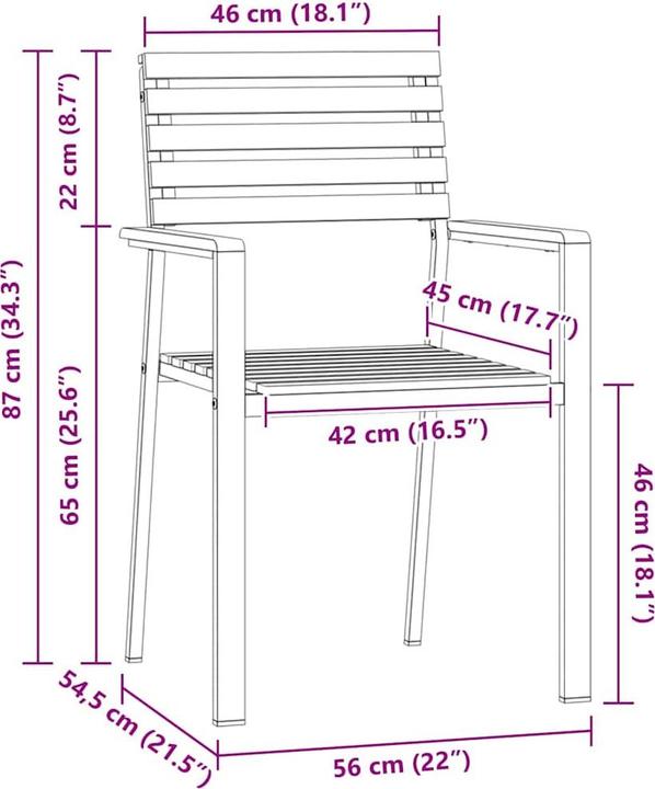 Produktbild vidaXL Gartenstuhl