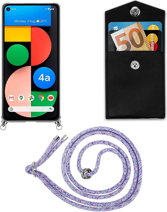 Produktbild Cadorabo TPU Handy Kette SILBER Cover