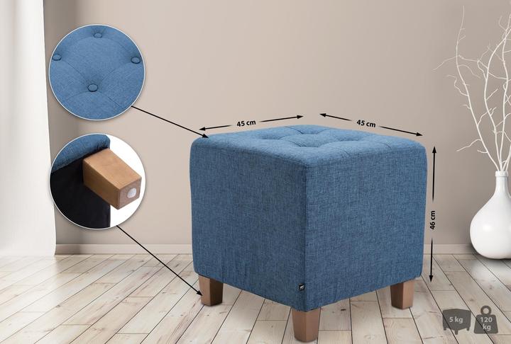 Actual product image Swisshandel24 Stool Pharaoh, antique-light, blue