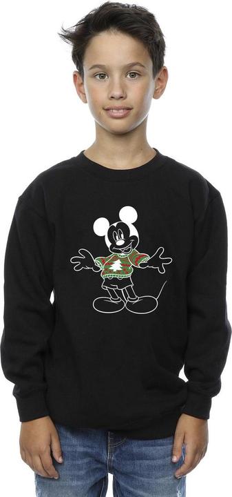 Actual product image Disney Boys Mickey Mouse Christmas Jumper Sweatshirt (104)