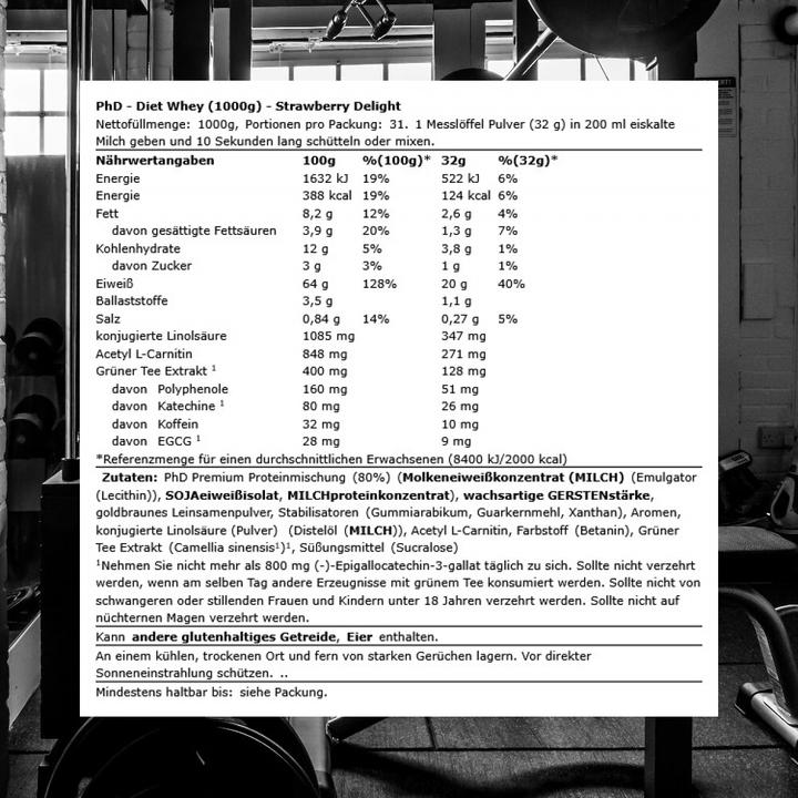 Image du produit PhD Nutrition Diet Whey (1 x, 1000 g)