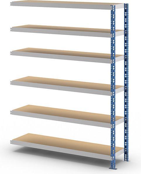 Actual product image eurokraft basic Wide span boltless shelf unit with chipboard shelves, depth 400 mm, extension