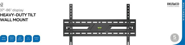 Produktbild Deltaco ARM-1154-B (Wand, 75 kg, 37" - 86")