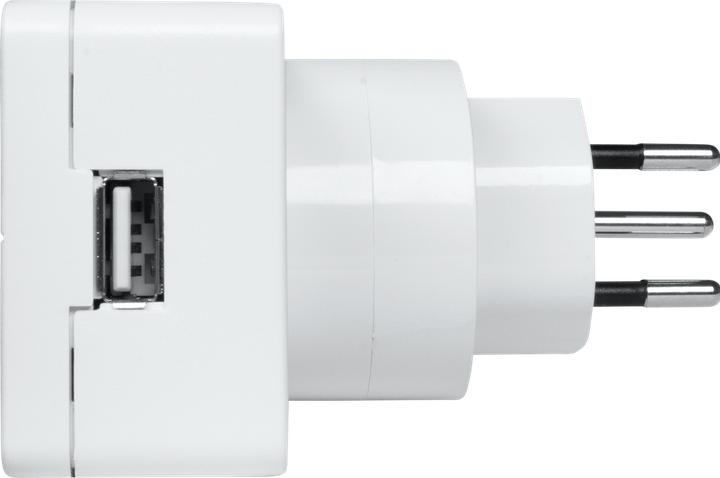 Image du produit Steffen Adaptateur World Socket 1xUSB - Suisse T12, sortie 5V/2300mA