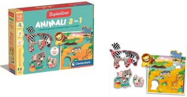 Actual product image Clementoni Montessori - Animals 3in1