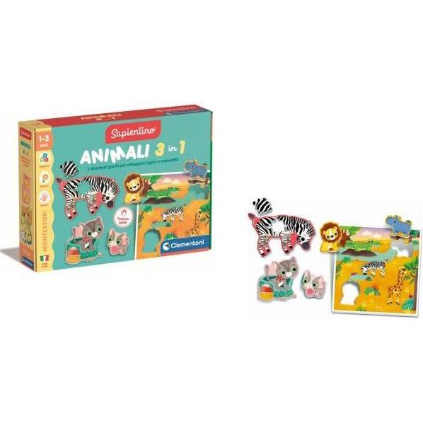Clementoni Multicolore Montessori - Animali 3In1 (1 - 3 Anni)
