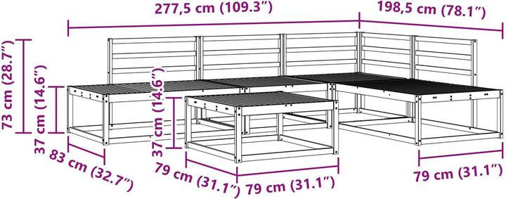 Produktbild vidaXL Outdoor-Sofa