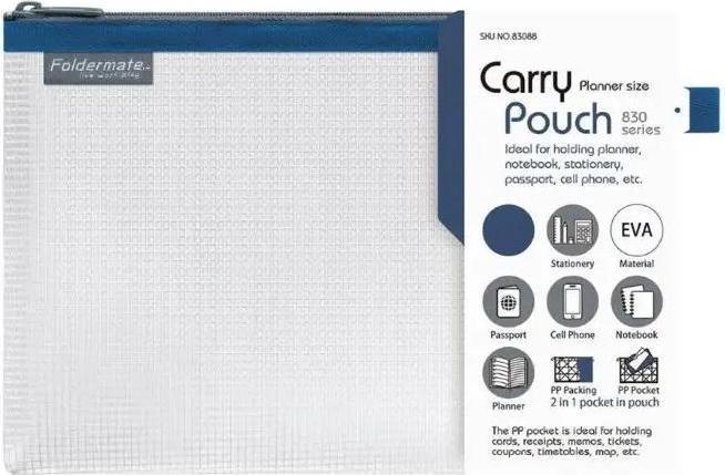 Actual product image Poly Rock Reissverschlusstasche 24x17cm Mesh Eva blau