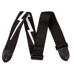 Fender Cinghia in nylon bk, fulmine, 5cm, Accessori per strumenti, Nero