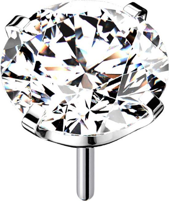 Immagine prodotto Star Piercing Argento senza fili con cristallo incastonato nell'argento (Titanio, senza ottone)