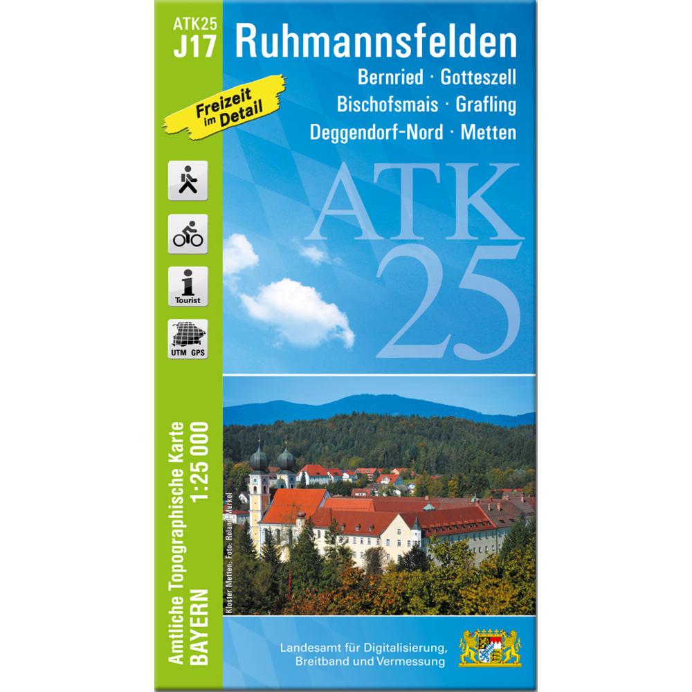 ATK25-J17 Ruhmannsfelden (Amtl.Top.Kte), Landkarte
