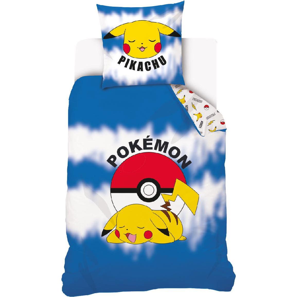 Tinisu, Kinderbettwäsche, Bettwäsche 140 x 200 cm, Pokemon, 100 % Baumwolle – Kinderbettwäsche, 2-teilig
