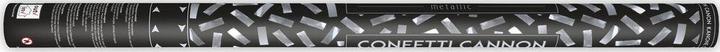 Actual product image Partydeco Confetti Cannon - 80cm - Metallic Tinsel - Silver (1 pcs.)