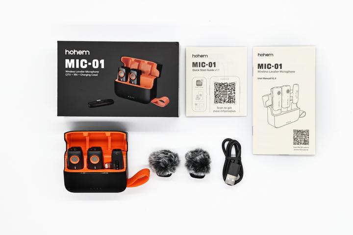 Actual product image Hohem MIC-01 (1TX + 1RX) - Lightning (black)