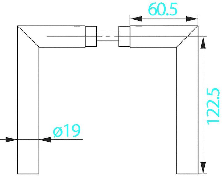 Image du produit Amf Poignée de porte par paire 424, INOX (Poignée de porte)