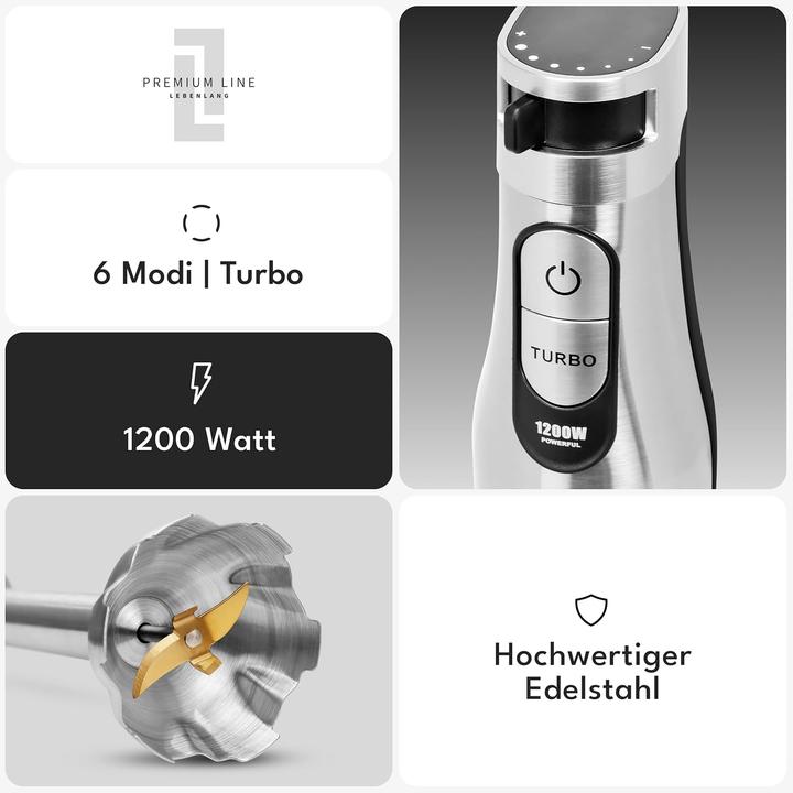 Produktbild Lebenlang 6-teiliges Stabmixer-Set mit Zubehör