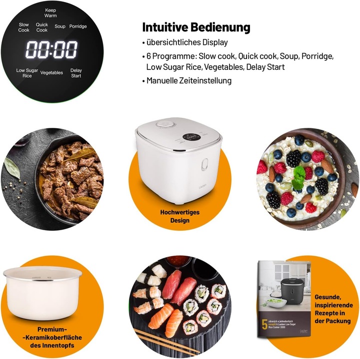 Produktbild Lauben Sugar Rice Cooker 3000WT (EU-Stecker)